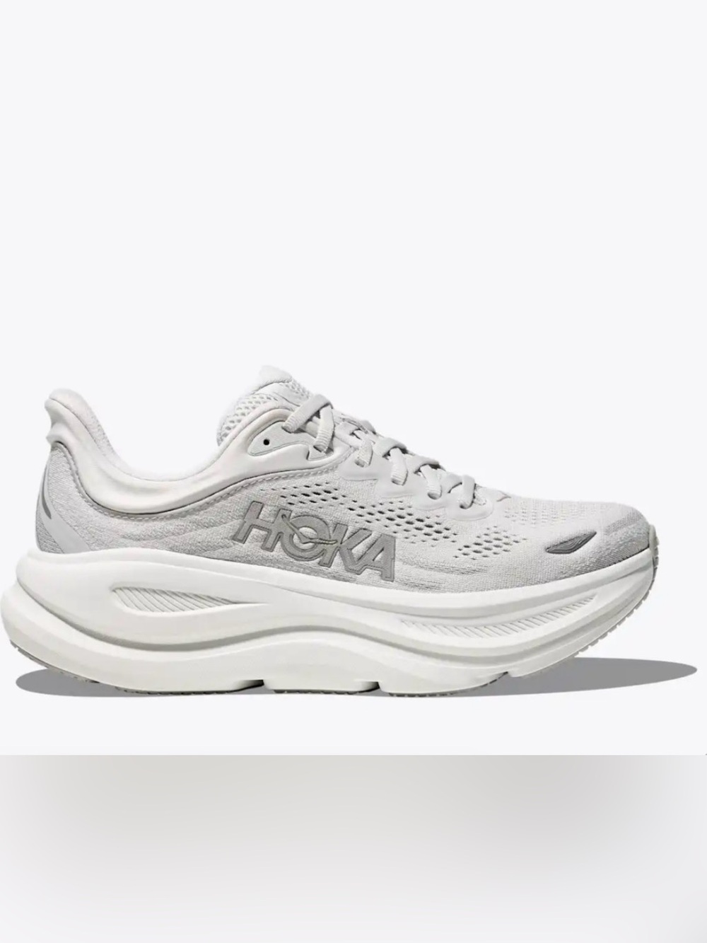 Hoka Women's White and Light Gray Running Sneaker - Picture 2 of 6
